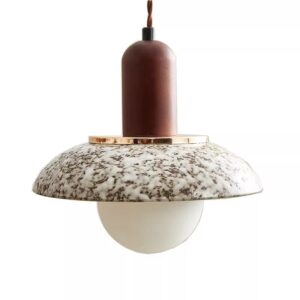 Zen Ceramic Wooden Chandelier, Custom Handcraft