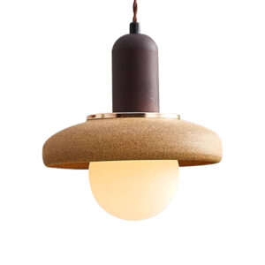 High-Fired Ceramic Wooden Chandelier