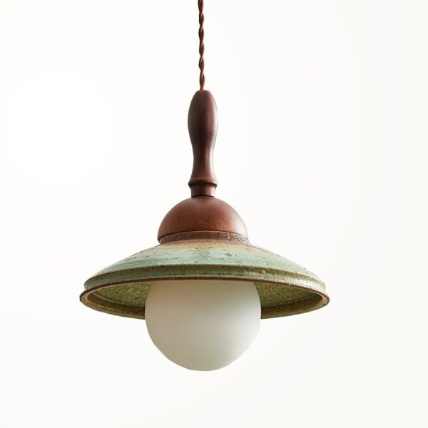 Neo-Chinese Style Ceramic Wooden Chandelier for Export - 图片 6