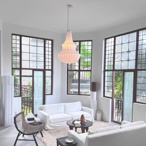 Silk Chandelier Hanging Lamp Italian style lighting - 图片 2