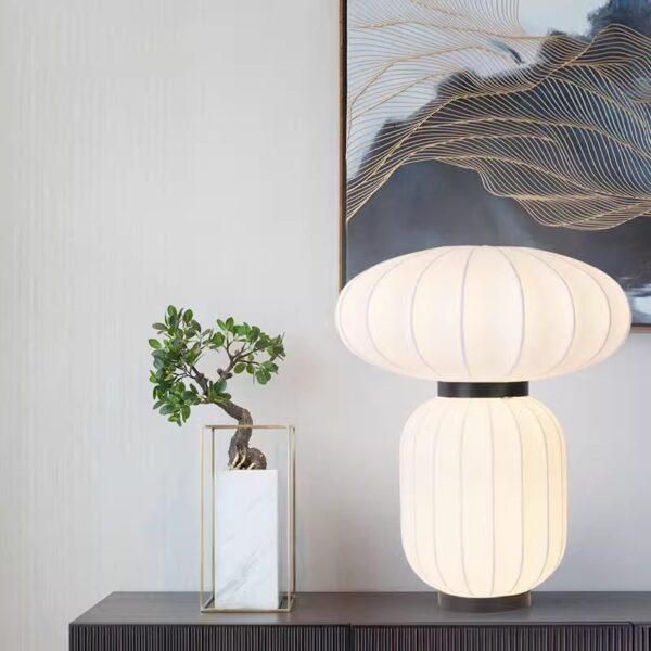 Lantern table lamp handmade silk lamp button switch decorative table lamp - 图片 2
