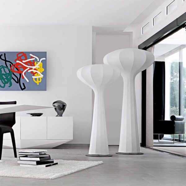 Mushroom lamp Hand made silk spraying floor lamp living room lamp button switch - 图片 2