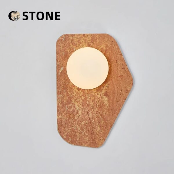 Contemporary Geometric Stone Wall Lamp - 图片 2