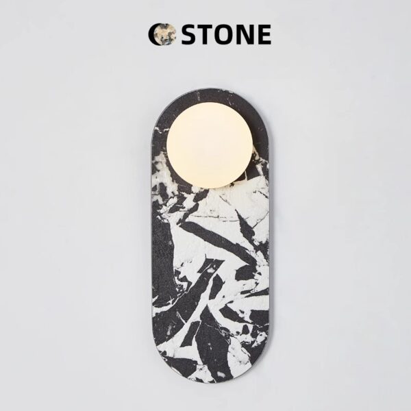 Art Deco Marble Wall Light Fixture - 图片 2
