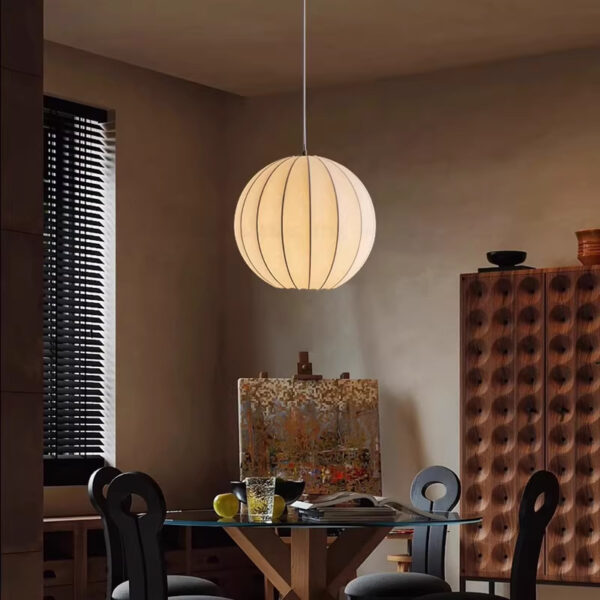 Modern Nordic Silk Led Pendant Lustre Light Dining Living Room Bar Stair Chandelier Luminarias Home Decor Irregular Hanging Lamp - 图片 3
