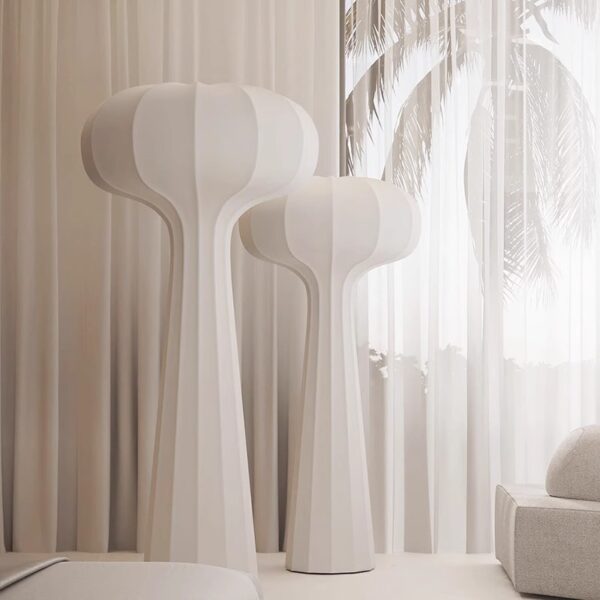 Mushroom lamp Hand made silk spraying floor lamp living room lamp button switch - 图片 3