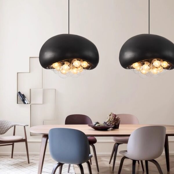 Original design Japanese Wabi - Sabi style pendant light, glass pendant light. - 图片 3
