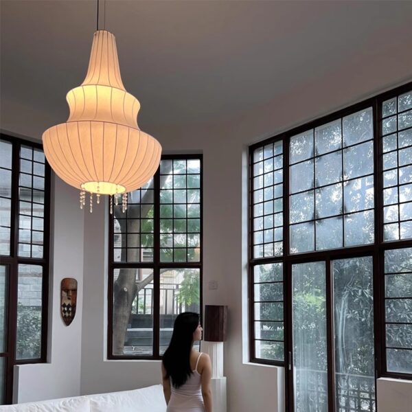 Silk Chandelier Hanging Lamp Italian style lighting - 图片 4