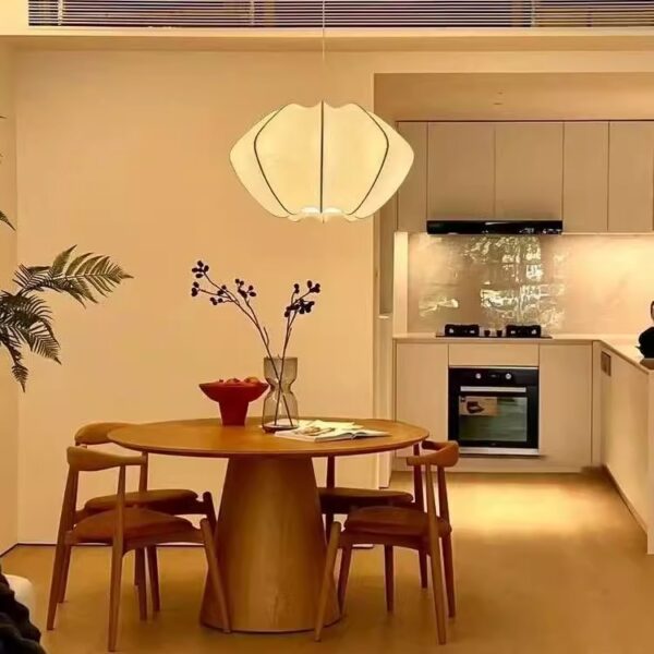 Modern And Simple Wabi Sabi Chandelier, Living Room Chandelier, Light Silk Japanese Led Chandelier, Furniture Decoration Lamp - 图片 4