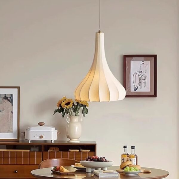 Italian Silk Cloth Pendant Lights Creative Living Room - 图片 4