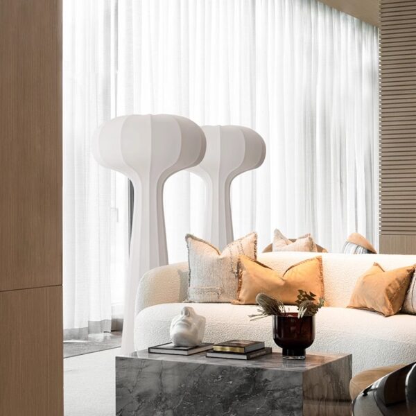 Mushroom lamp Hand made silk spraying floor lamp living room lamp button switch - 图片 4