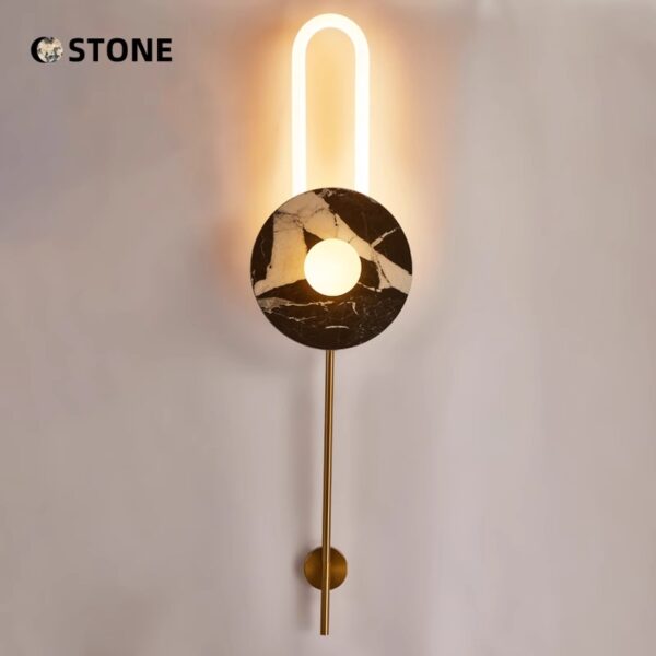 Bedroom Ambient Marble Wall Lamp - 图片 4