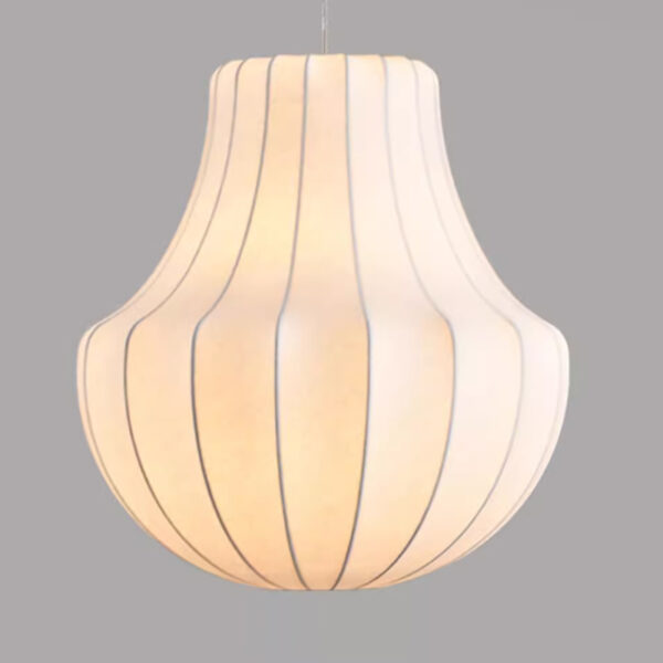 Minimalist LED Ceiling Light Handmade Silk Pendant Light - 图片 4