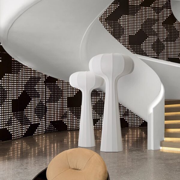 Mushroom lamp Hand made silk spraying floor lamp living room lamp button switch - 图片 5