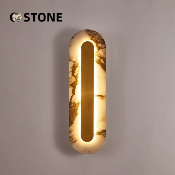 Custom Bvlgari Style Natural Slab Wall Lamp - 图片 3