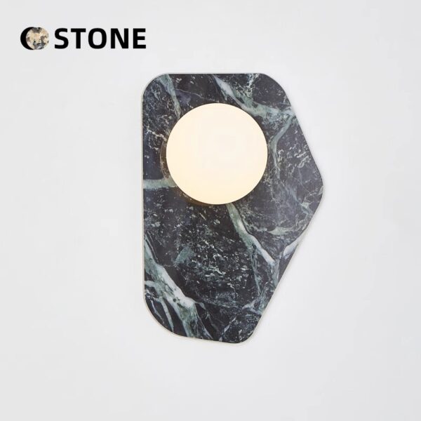 Contemporary Geometric Stone Wall Lamp - 图片 5