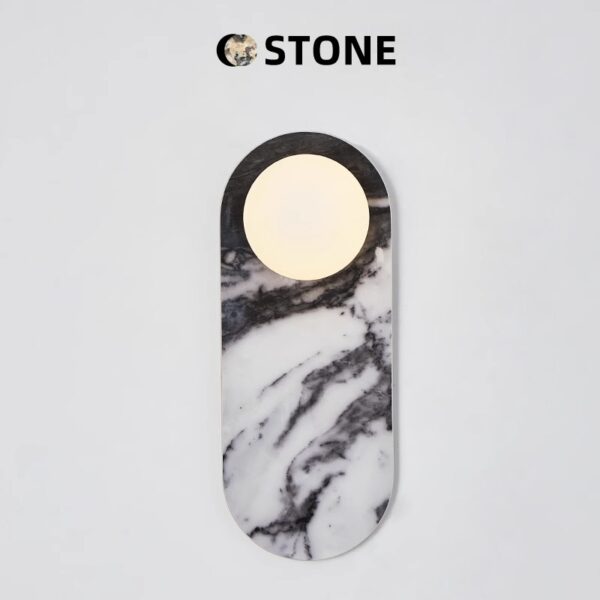 Art Deco Marble Wall Light Fixture - 图片 5