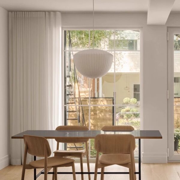 Hanging Lampshade for Minimalist Decor Silk Pendant Light - 图片 3
