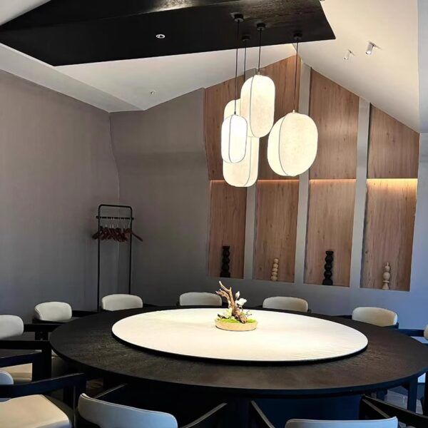 Japanese silk pendant light Lighting Factory Silk Pendant Light - 图片 5