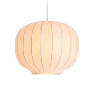Modern restaurant silk LED pendant light Danish designer pendant light Hotel circular lantern Nordic high-end home decoration