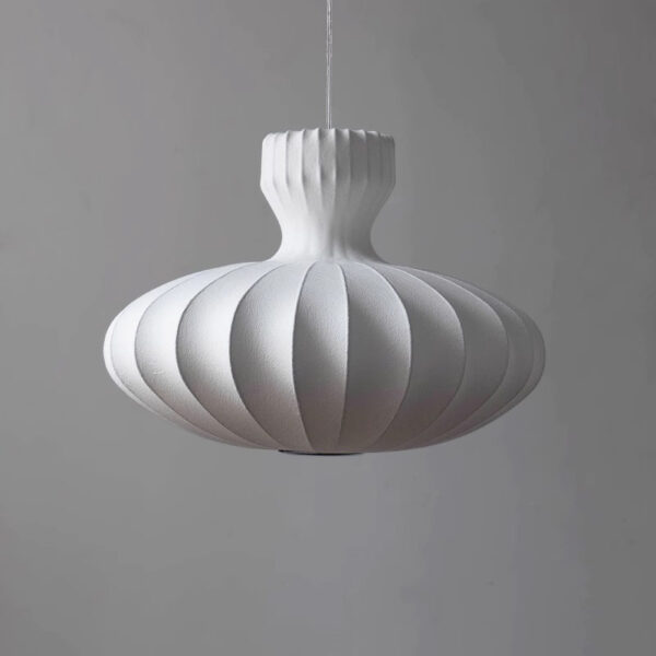 Linen Off White LUNA Light Shade – Linen Pendant Light – Handmade Pendant Light - 图片 3