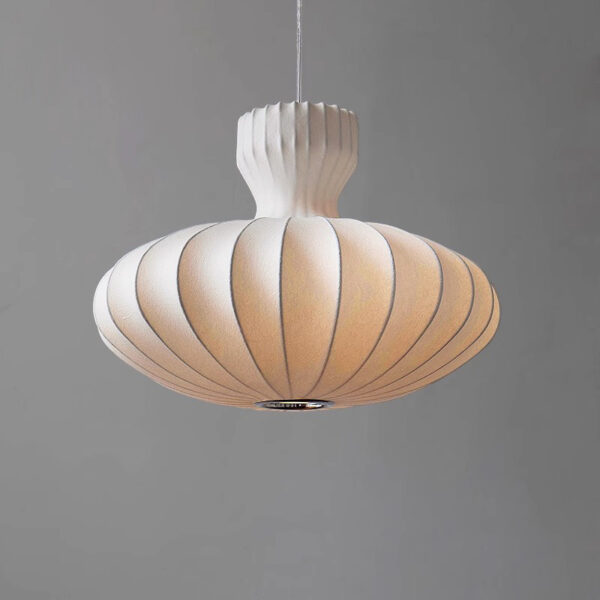 Linen Off White LUNA Light Shade – Linen Pendant Light – Handmade Pendant Light - 图片 5