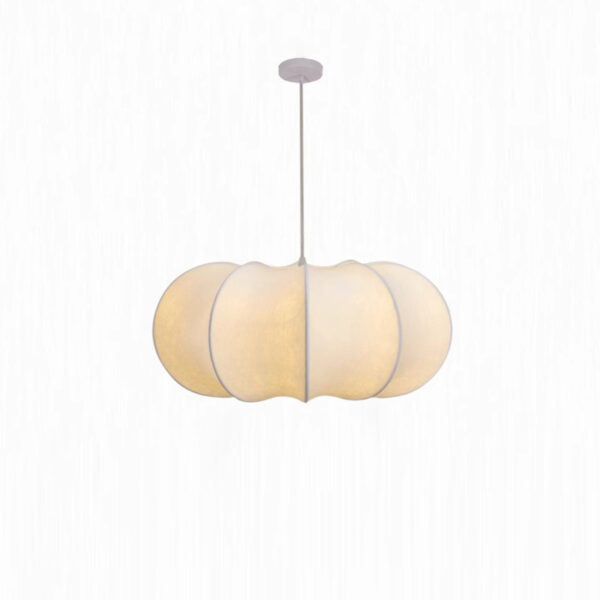Modern Silk Pendant Light Soft Ambient Lighting Fixture - 图片 2