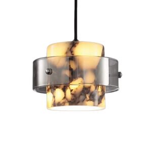 Simple Bulgari-Style Marble Chandelier, Versatile Decorative Lamp for Apartment Living Room & Dining Room