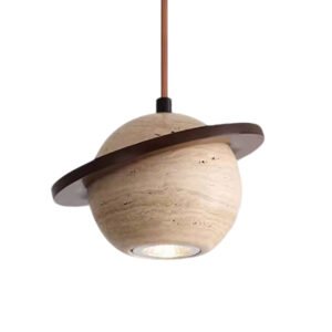 Vintage Brass & Yellow Travertine Table Lamp, Chinese-Western Fusion Design, Tea Room & Study Ambience Lamp, Handmade Stone Lighting Factory Direct Supply