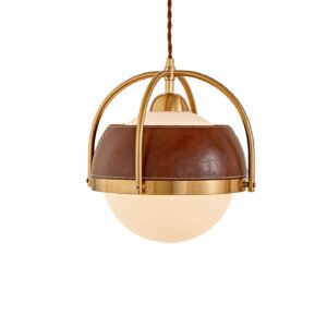 Retro Handcrafted Leather Pendant Light
