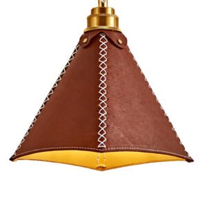 Handcrafted Genuine Leather Pendant Light