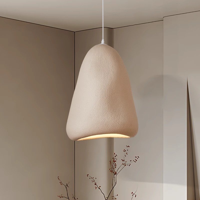 Large sculptural pendant light sample for packing-size planning