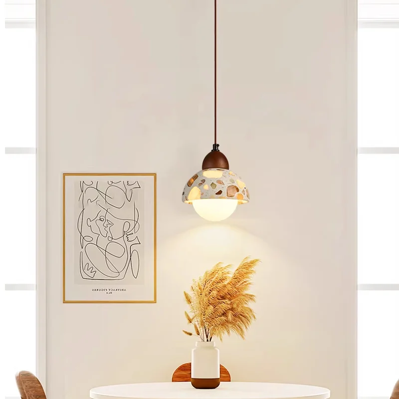 Wabi-sabi pendant light sample for restaurant and hotel project approval by OBBAO Lighting